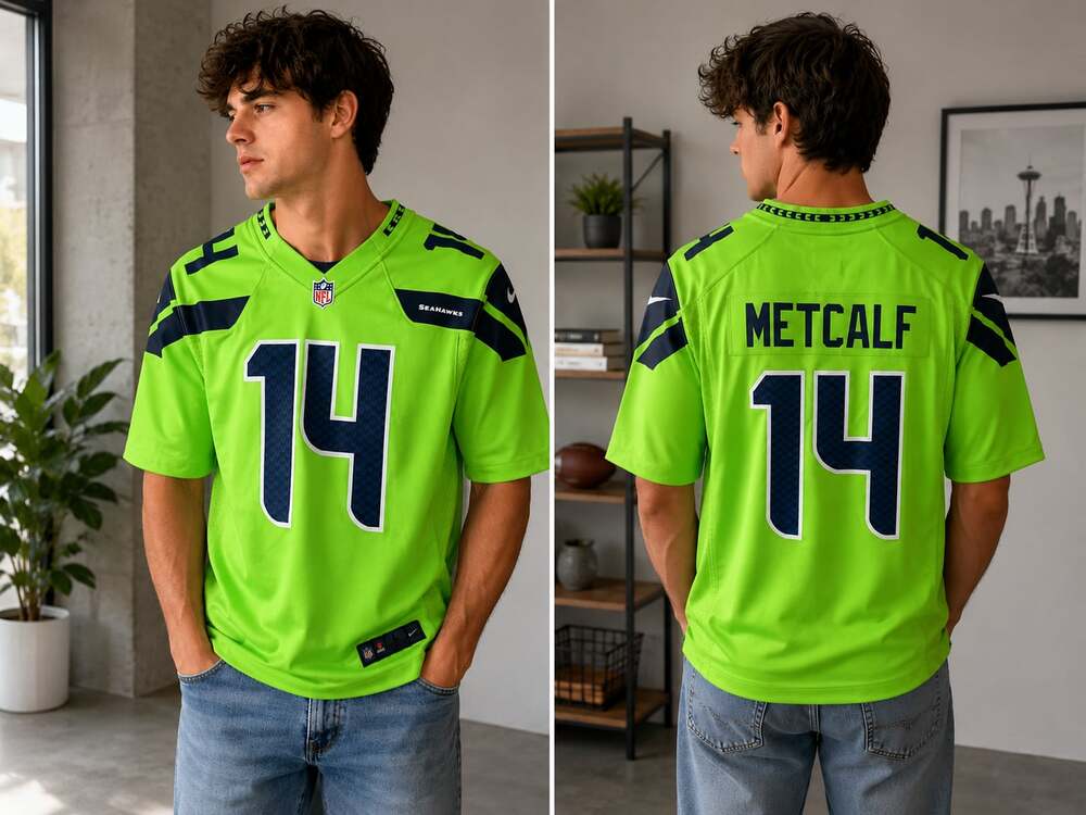 Nike Seattle Seahawks Metcalf Jersey Size L